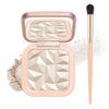 Mysense Face Highlighter Powder Palette, Shimmery Highlighter Makeup, Highlight Face Illuminator Makeup, Iluminadores De Maquillaje, Natural Glow Finish, with Mirror & Brush
