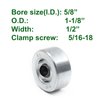 (4-Pack) Zinc Plated Carbon Steel 5/8” Bore Shaft Collars Sets - Screw Style Bore Shaft Collars with 5/8” Bore Size, 1-1/8 Outer Diameter, and 1/2 Width - Suitable for Automotive and Industrial Use