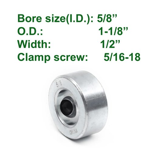 (4-Pack) Zinc Plated Carbon Steel 5/8” Bore Shaft Collars Sets - Screw Style Bore Shaft Collars with 5/8” Bore Size, 1-1/8 Outer Diameter, and 1/2 Width - Suitable for Automotive and Industrial Use