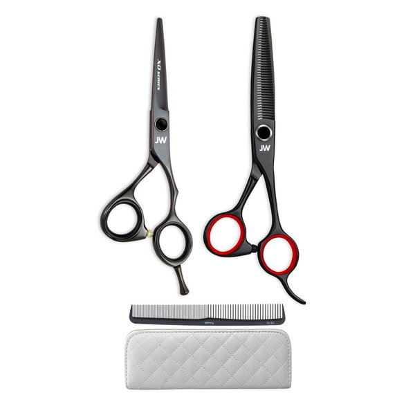JW Shears XO Series Hair Cutting Shears - Thinner & Case Included (5.5")