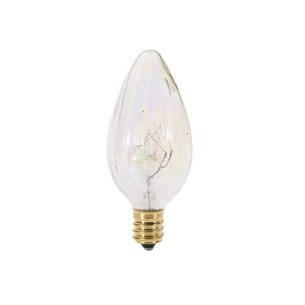 Satco S3373 120V Candelabra Base 25-Watt F10 Light Bulb, Aurora