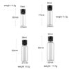 30PCS 15ml 0.51oz Empty Reusable Clear Plastic Sample Bottle With Black Flip Cap Travel Vial Jar Pot Container For Cosmetic Case Emollient Water Liquid Shower Gel Face Cream Emulsion Hand Lotion