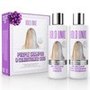 Purple Shampoo & Conditioner For Blonde Hair Duo Set. Removes Brassy Yellow Tones. For Blonde, Platinum, Ash, Silver & Grays. Moisturizes Dry & Damaged Hair. Paraben & Sulfate Free, Cruelty Free & Vegan
