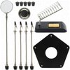 Kaisiking Helping Hand Soldering Third Hand Soldering Tool PCB Holder with Soldering Iron Stand, Metal Base Flexible Metal Arms for Soldering, Electronic Repair