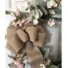 Flower Bee Floral Supply Natural Burlap Ribbon Organic 10 Yards (4 Inch or 6 Inch) Wide Non Wired Edge 30 Feet Choose Width (1) (4 Inch Burlap)