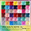 JEWHITENY 45 PCS Gel Nail Kit with 42 Colors Nail Polish Set Green Blue Red Pink Collection Gifts for Women