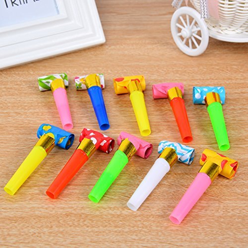 30Pcs Party Blower Multicolor Musical Blowouts Whistles Funny Party Noisemakers Party Horns Party Supplies Party Blowers Blow Horn Noise Maker