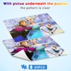 Puzzles for Kids Ages 4-8,Kids Puzzles in a Metal Box,Winter Princess Snowman Puzzles,Kids Boys Girls Learning Educational Puzzles Packed in Tin Box,60 Pieces
