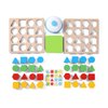 Wooden Puzzles Shape Color Matching Board Games Preschool Educational Montessori Toys for Kids 3 4 5 6 Years Old Boys Girls Brain Teaser Puzzle Logic Game with Bell Cards