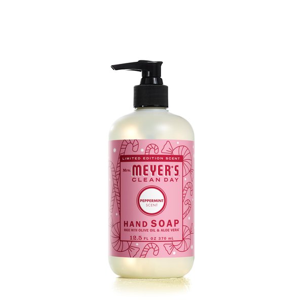 Mrs. Meyer's Clean Day Liquid Hand Soap, Made with Essential Oils, Peppermint Scent, 12.5 Fl Oz (Pack of 1)