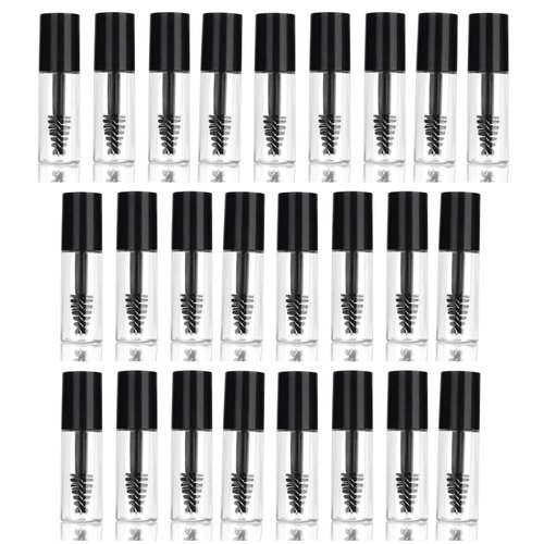 28PCS Empty Mascara Tube with Eyelash Wand，Wand for Castor Oil,Wand Mascara Tube Mini Lip Gloss Tubes，Mini Mascara Container for Home And Travel，Wand Mini Eyelash Cream Container Bottle