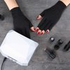 Syhood 3 Pairs UV Light Glove for Gel Nail Lamp Manicure Glove Anti UV Fingerless Gloves Protect Hands from UV Light Lamp Manicure Dryer