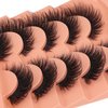 Natural Fox Eye Lashes Wispy False Eyelashes 18mm Fluffy Mink Lashes D Curl Fake Cat Eyelashes Multipack by TOOCHUNAG
