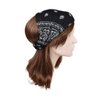 Motique Accessories Black Wide and Stretchy Bandana Headwrap