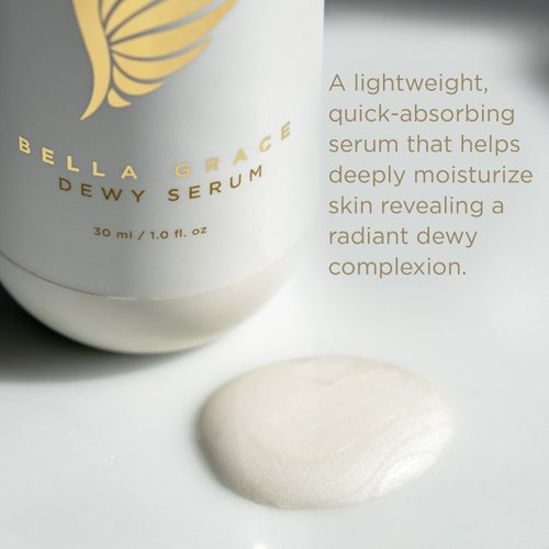 Bella Grace Hydrating Dewy Hyaluronic Acid Serum with Amino Acids, Peptides, MariMoist Complex Face Serum, Supports Anti Aging and Hyperpigmentation, Lightweight Skin Care Facial Serum, 1 fl oz
