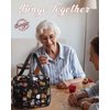 Bingo Bag for Bingo Accessories Bingo Bags with Pockets for Bingo Daubers Dabbers Dobbers Dotters Bingo Stuff Supplies for Bingo Game Lovers Players Bingo Night Prizes for Adults Seniors Bingo Gadgets