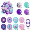 38pcs Mermaid Balloons Purple Glitter Balloons Confetti Balloons Mermaid Starfish Oyster Shell Design Mermaid Party Decorations Mermaid Baby Shower Birthday Party Supplies