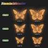 SAOROPEB Glow in The Dark 3D Butterfly 24 Pcs 3 Sizes, Luminous Butterfly Stickers for Ceiling or Wall, Glow in The Dark Party Supplies, Removable Luminous Stickers for Kids Babys Nursery (Orange)