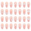 YUXIANLB 24 Sheets French Manicure Nail Stickers, 24 Designs French Tip Nail Guides Stickers, Self-Adhesive Nail Decals Manicure Kits for DIY Decorations for Nail Art Decoration Stencil Tools