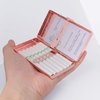 Retro Metal Cigarette Case-Double Sided Spring Clip Open Pocket Holder for 14 100mm Cigarettes Credit Card Holder Protective Security Wallet for Men and Women(Rose Golden)