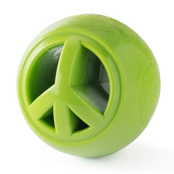 Planet Dog Orbee-Tuff Nooks Green Peace Sign Treat-Dispensing Dog Toy