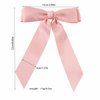 3pcs Ribbon bow Hair Clips Hair Accessories for girls and women in fashion style French barrette with Silky Satin (pink,white,black) for Thick or Thin hair