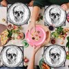 40Pcs Halloween 2024 Party Supplies 20 Plates + 20 Napkin Halloween Birthday Party Decorations (Halloween Skull)