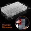 Lifewit 3 Pack 36 Grids Clear Stackable Plastic Organizer Storage Box Container with Adjustable Dividers for Beads, Art DIY, Crafts, Jewelry, Fishing Tackle with 5 Sheet Label Stickers