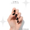 Adora Couture Semi Cured Gel Nail Strips | 20pcs Nail Wraps Kit for Women | Matte Black Midnight Glaze Nail Strips | Gel Nail Stickers with UV Light Required (Matte Black)