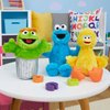 Sesame Street Friends Cookie Monster, Big Bird, and Oscar 8-inch 3-piece Sustainable Plush Stuffed Animals Set, Kids Toys for Ages 18 Month by Just Play