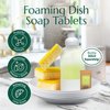 CLEANOMIC Foaming Dish Soap Tablets (6 Pack) - Dish Soap for Manual Dish Washing, 6 Concentrate Tablets for Dish Washing (Lime Scent)