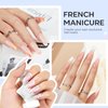 Modelones French Tip Tool- 6Pcs Nail Stamp French Manicure Kit French Nail Tool Suitable for DIY together with Gel Nail Polish Acrylic Nail Kit Nail Tips