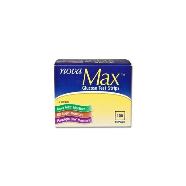Nova Max Glucose Test Strips, Box of 100