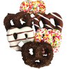Chocolate Mini Pretzel Gift Basket - Chocolate Covered Pretzels Gift Box - Gourmet Holiday Food Arrangement - Snack Treat Gift, Thank You, Employee Appreciation