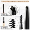 Browluxe Eyebrow Pencil, Smudge Proof Mechanical Pencil With Spoolie Eyebrow Brush For Flawless Make Up, Compatible With Any Eyebrow Stamp Stencil Kit & Makeup Kit (Coffee)