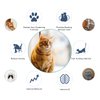 Cat Teaser Wand Toy, Cat Teasing Wand Collar Silicone Adjustable Cat Wand Toy Feather with Bell Cat Interactive Teaser Toys for Indoor Cat Kittens Playing Exercise (Blue)