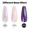 RARJSM Pearl Gel Nail Polish, Mermaid Nailpolish Shell Glimmer Shiny Shimmers Gel Polish Purple Sparkle Shiny Clear Pastel Nail Gel UV LED Curing Required 1Pcs 7.5ML
