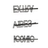 Lux Accessories Set (3pc) ICONIC VIBES EXTRA Words Clear Crystal Rhinestones Hem Black Hair Pins