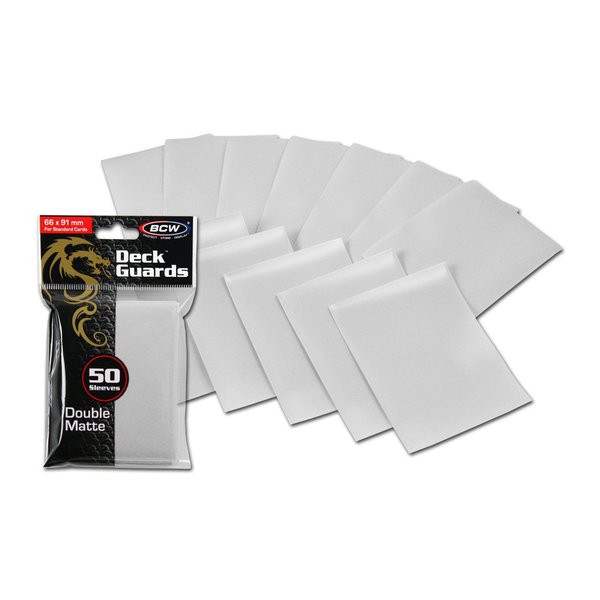 1500 White Double Matte Deck Guard Card Sleeves - Ultra Protectors - MTG - Dragon Ball Z - Lord of The Rings