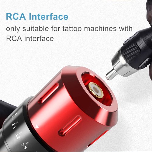 6-Feet Tattoo Clip Cord, Ancable 6.35mm to RCA Connector Silicone Tattoo Clip Cable Cord Suitable for Tattoo Pen, Rotary Tattoo Machine, Pink