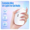 MEFA UV Light for Gel Nails, 12W Mini UV Nail Lamp with 6 Pcs Lamp Beads, 2 Times LED Nail Lamp, Portable USB Nail Dryer for Travel Professional UV Light for Home Salon Nail Tools