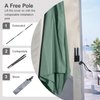 STEECA Patio Waterproof Umbrella Cover, Outdoor Offset Parasol Cover for 7.5-11.5 Feet Cantilever Banana Frame Umbrella