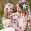 Amabro 6PCS Shell Starfish Hair Clip Set Glitter Pearls Shell Hair Clips Multicolor Head Pieces Bobby Pins Accessories for Women and Girls