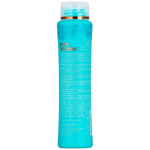 Pure Brazilian Anti-frizz Daily Leave-in Serum - Strengthening Hair Treatment Formulated to Fortify and Protect Your Hair From Heat & UVA/UVB Pack Of 2 (13.5 Ounce / 400 Milliliter)