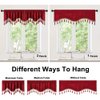 ELKCA Double-Sided Chenille Window Curtains Tier for Kitchen Burgundy Red Scalloped Valance for Living Room,Pack of 1(Burgundy Red, 52" W x 18" L)