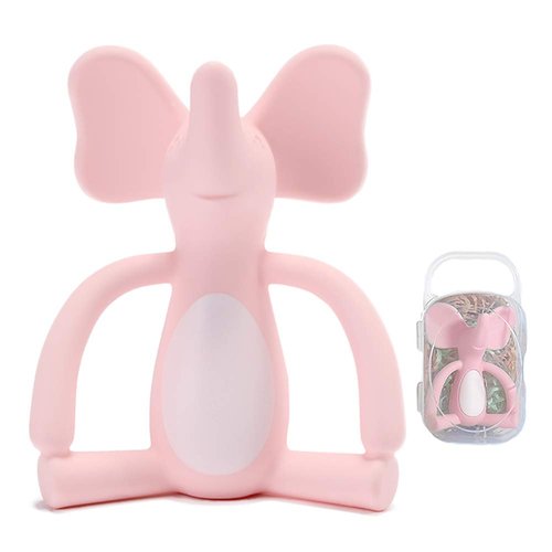 Baby Teether, Food Grade Silicone Baby Teething Toy, Infant teether chew Toy, Natural Organic, BPA Free, Multi-Texture Design Mushroom Teether, for Toddlers