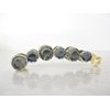 Clear or gray art deco sparkly banana hair claw clip with rhinestones (Primary color: Gray)