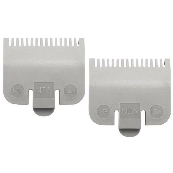 Guard Replacement for Wahl Hair Clipper and Trimmer, Guide Comb #3137-101 - Grey #1/2-1/16" (1.5mm) (2 Pack)