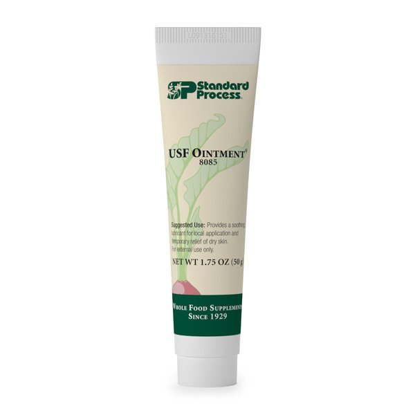 Standard Process USF Ointment - Whole Food Moisturizer and Dry Skin Ointment for Dry Hands and Dry Skin with Lard, Lanolin, Sunflower Lecithin, Flaxseed Oil, and Beeswax for Smooth Skin - 1.75 Ounce