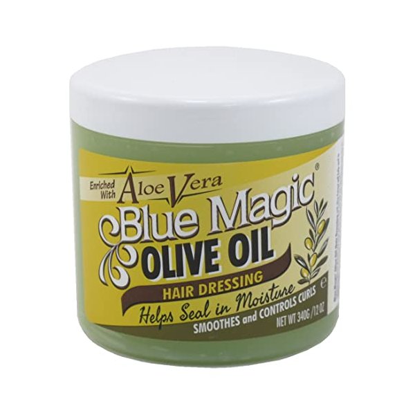Blue Magic Olive Oil Hair Dressing with Aloe Vera 12 Ounce